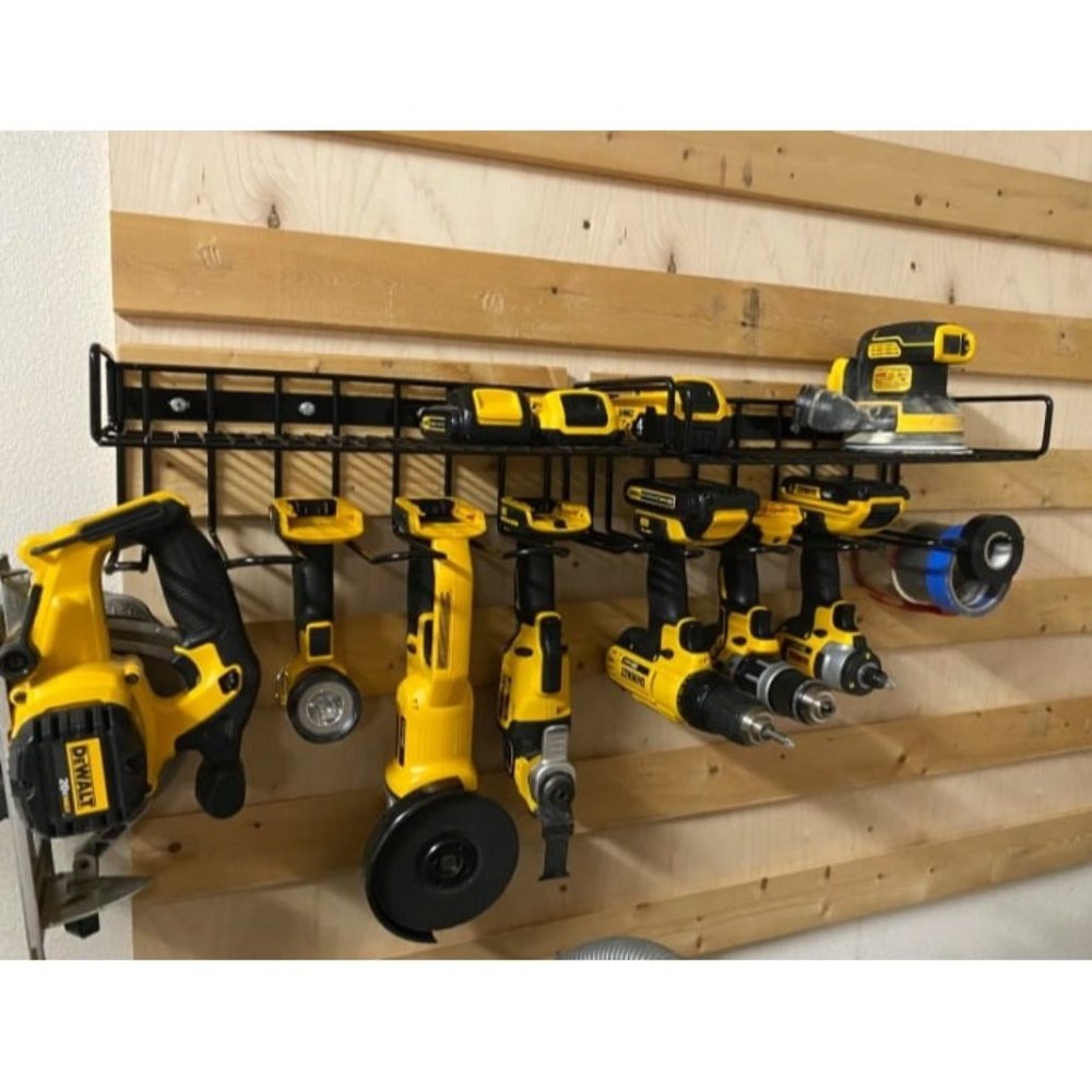 Heavy Duty Tool Organizer, 16"W x 7.48"H x 5.51"D, 4 Wall Mount Anchors